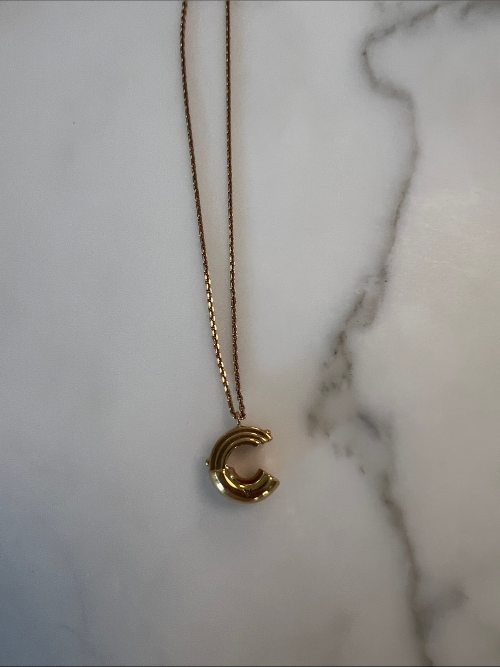 Louis Vuitton LV & Me  C initial necklace
With box